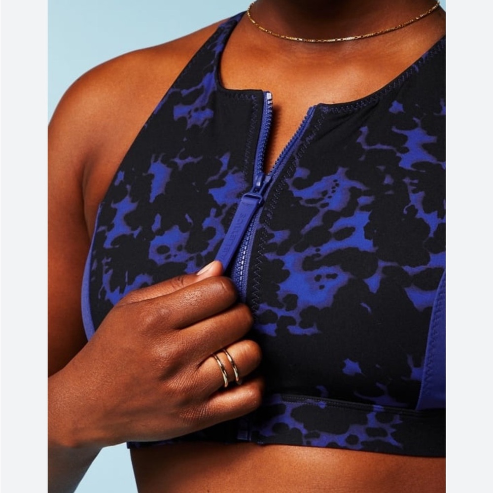 Fabletics High Tide Zip Front Swim Top